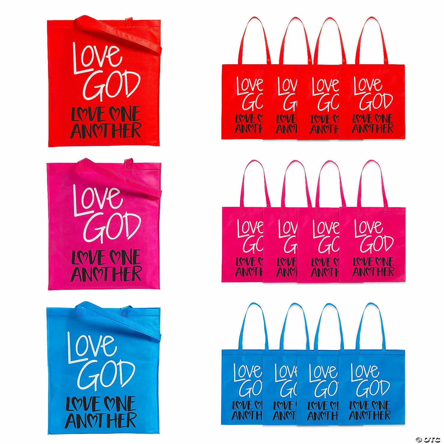 Best Pirce 🌟 15" x 17" Large Nonwoven God’s Love Bright Tote Bags - 12 Pc. 🤩 3 Best Pirce 🌟 15" x 17" Large Nonwoven God’s Love Bright Tote Bags - 12 Pc. 🤩