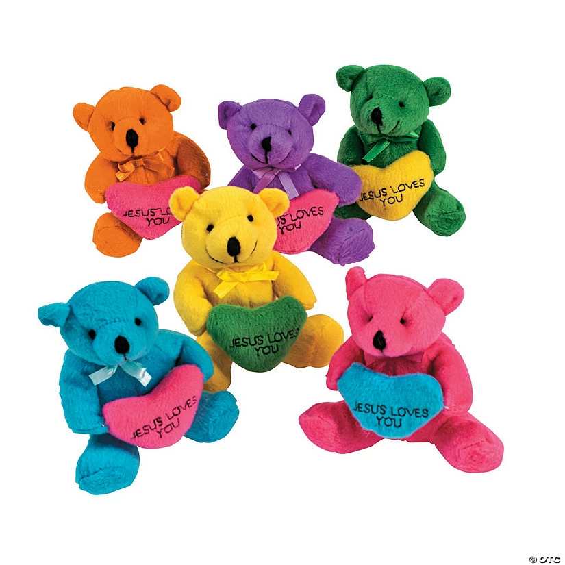 Deals โ Religious Jesus Loves You Hearts Stuffed Bears - 12 Pc. ๐ 4 Deals โ Religious Jesus Loves You Hearts Stuffed Bears - 12 Pc. ๐ - Image 2