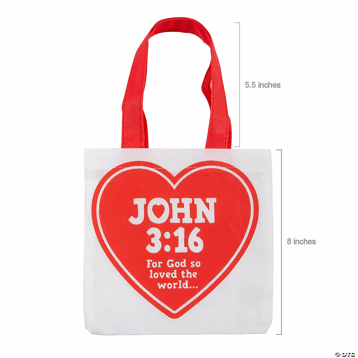 Flash Sale 🔥 8" x 8" Mini John 3:16 Valentine’s Day Nonwoven Tote Bags - 12 Pc. ⌛ 4 Flash Sale 🔥 8" x 8" Mini John 3:16 Valentine’s Day Nonwoven Tote Bags - 12 Pc. ⌛ - Image 2