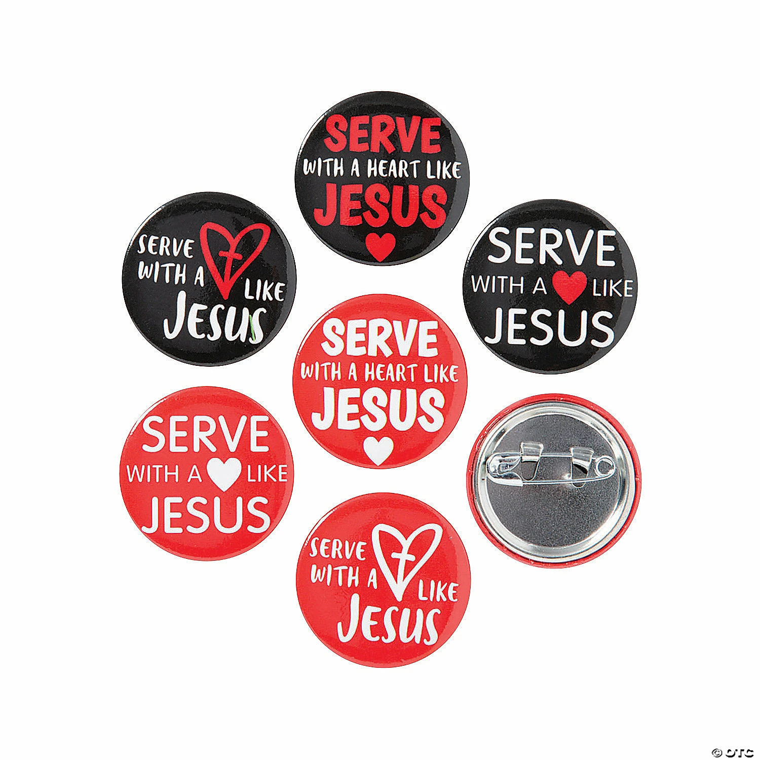 Budget ๐ Bulk Serve with a Heart Like Jesus Mini Buttons - 96 Pc. โจ 4 Budget ๐ Bulk Serve with a Heart Like Jesus Mini Buttons - 96 Pc. โจ - Image 2