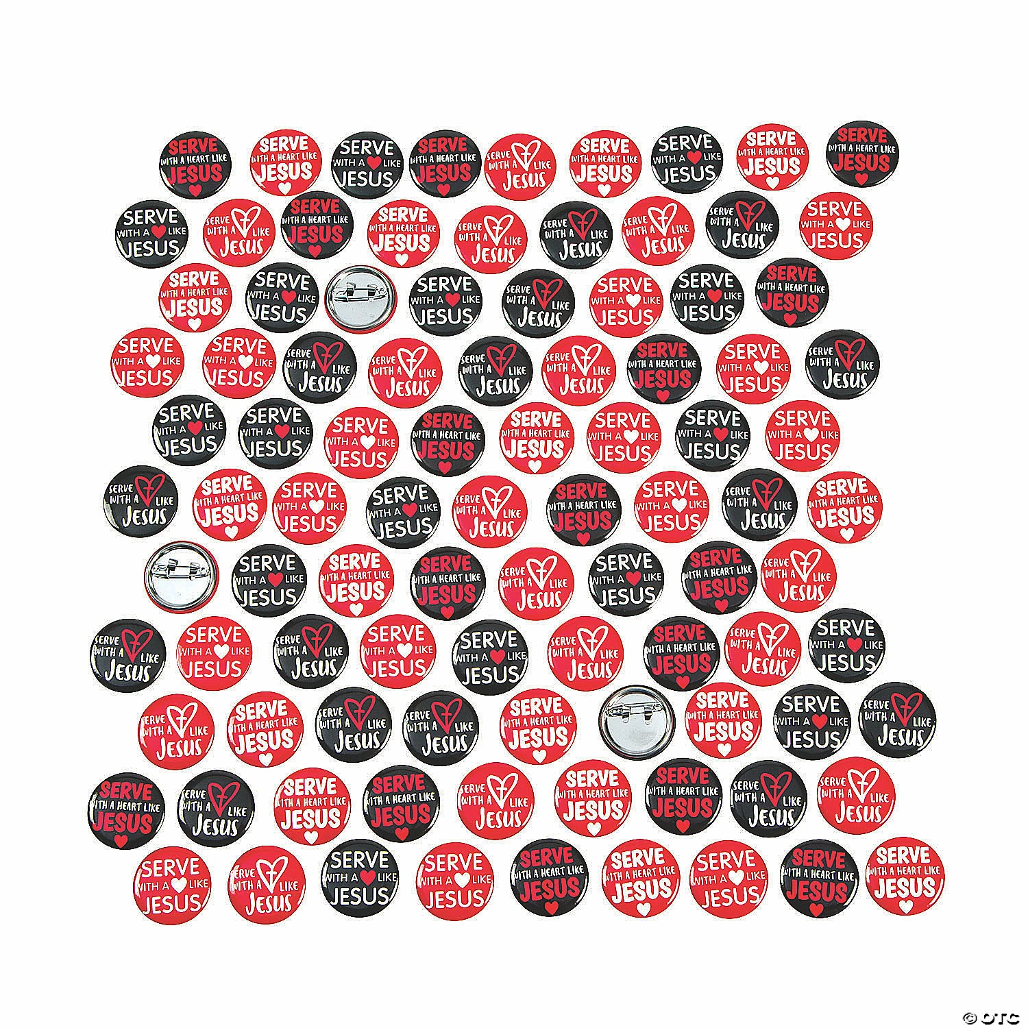 Budget ๐ Bulk Serve with a Heart Like Jesus Mini Buttons - 96 Pc. โจ 3 Budget ๐ Bulk Serve with a Heart Like Jesus Mini Buttons - 96 Pc. โจ