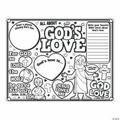 Coupon 🔥 Color Your Own “All About God’s Love” Posters - 30 Pc. 🎉