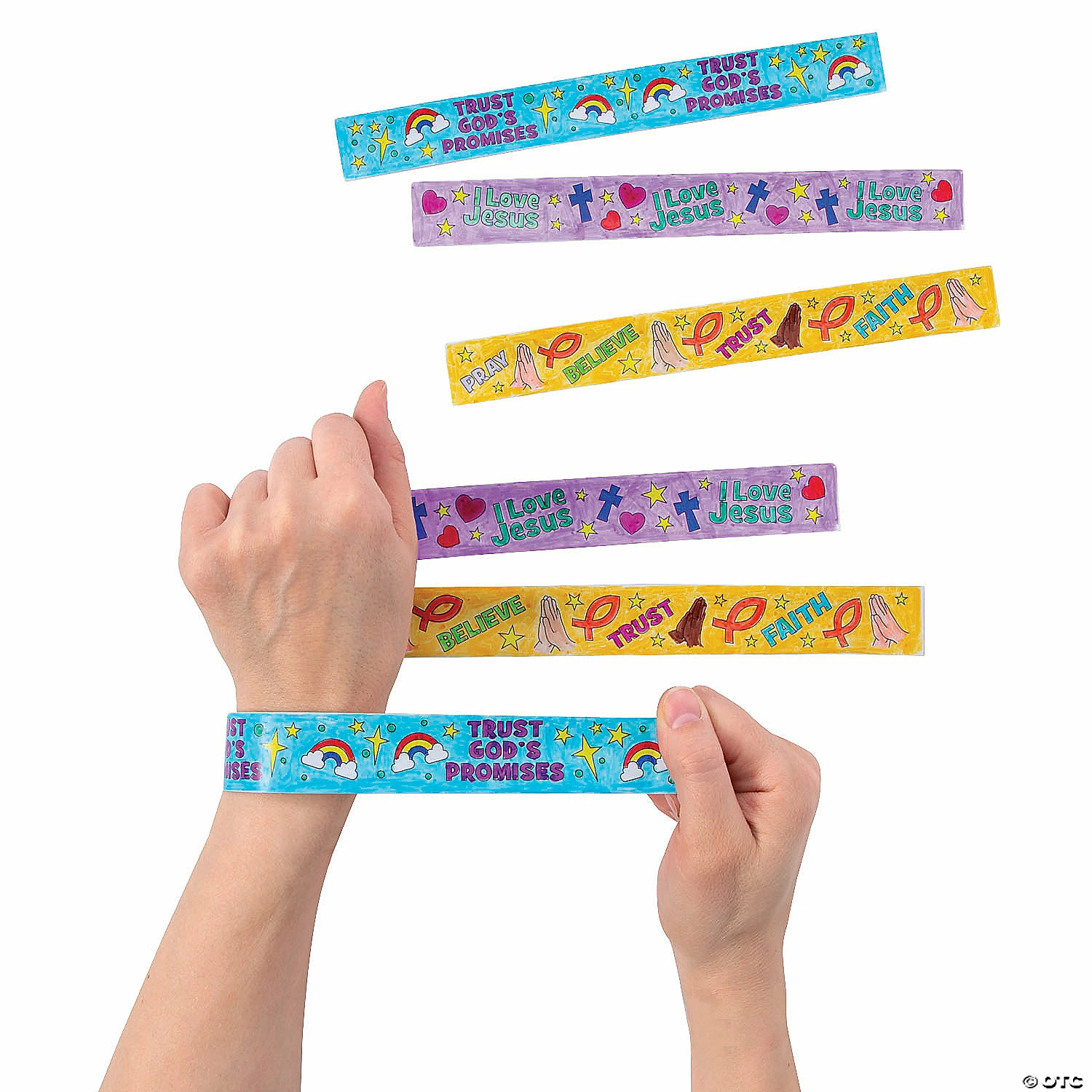 Deals ❤️ Color Your Own Faith Slap Bracelets - 48 Pc. 🔥 4 Deals ❤️ Color Your Own Faith Slap Bracelets - 48 Pc. 🔥 - Image 2