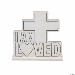 Best Sale 🥰 Color Your Own I Am Loved Tabletop Signs - Makes 12 🎉