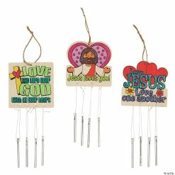 Coupon 🤩 Color Your Own Jesus Loves You Wind Chimes - 12 Pc. 🎉
