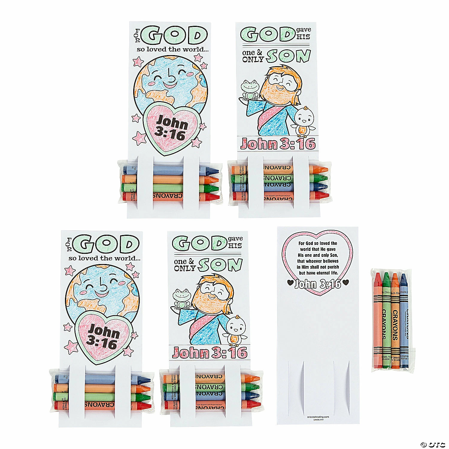 Buy π Color Your Own John 3:16 Card with Crayons Valentine Exchanges for 24 π 4 Buy π Color Your Own John 3:16 Card with Crayons Valentine Exchanges for 24 π - Image 2