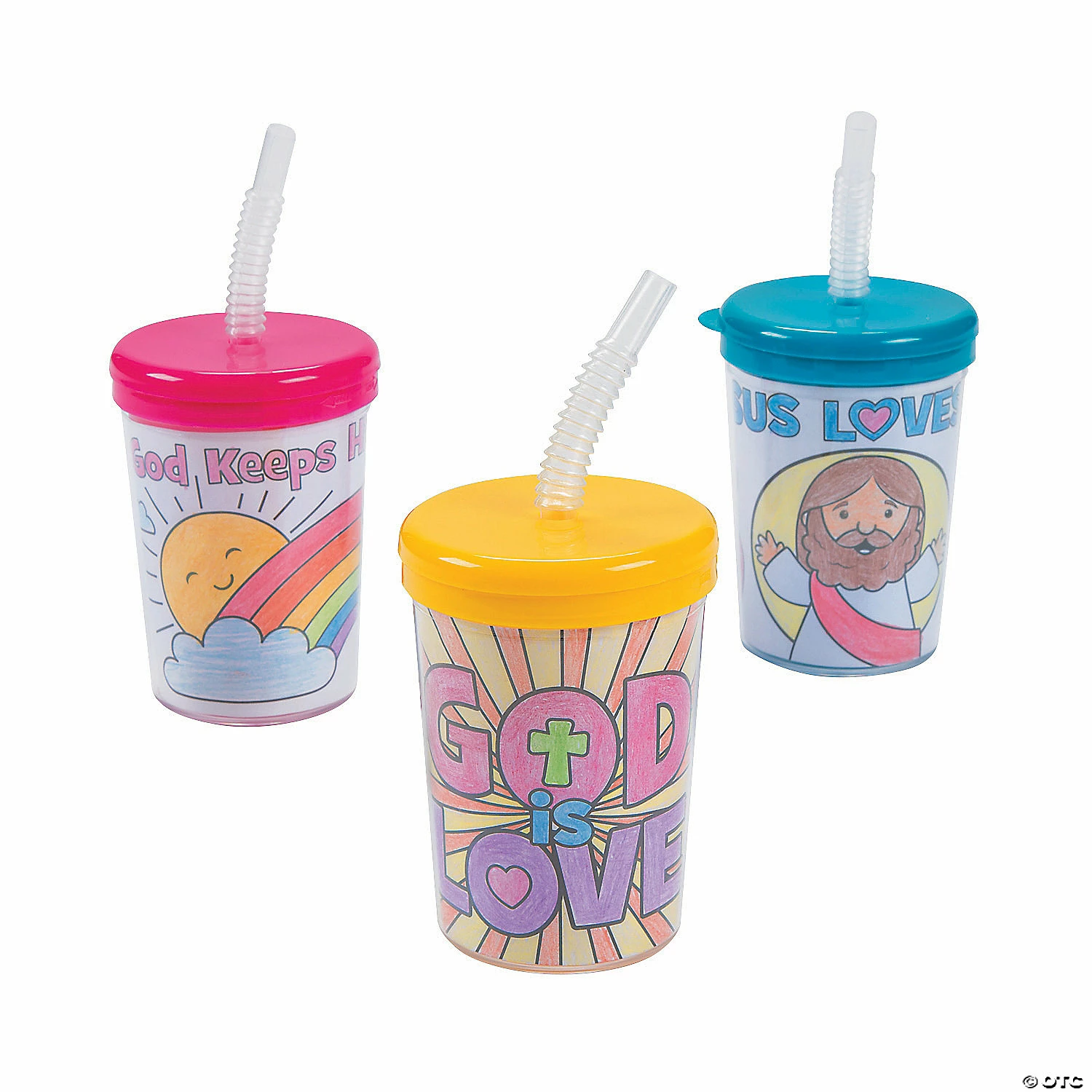 Brand new ✨ Color Your Own Religious Cups with Lids & Straws - 12 Pc. 🤩 4 Brand new ✨ Color Your Own Religious Cups with Lids & Straws - 12 Pc. 🤩 - Image 2