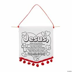 Best reviews of 😉 Color Your Own Valentine Prayer Banners with Pom-Pom Trim - 12 Pc. 😀