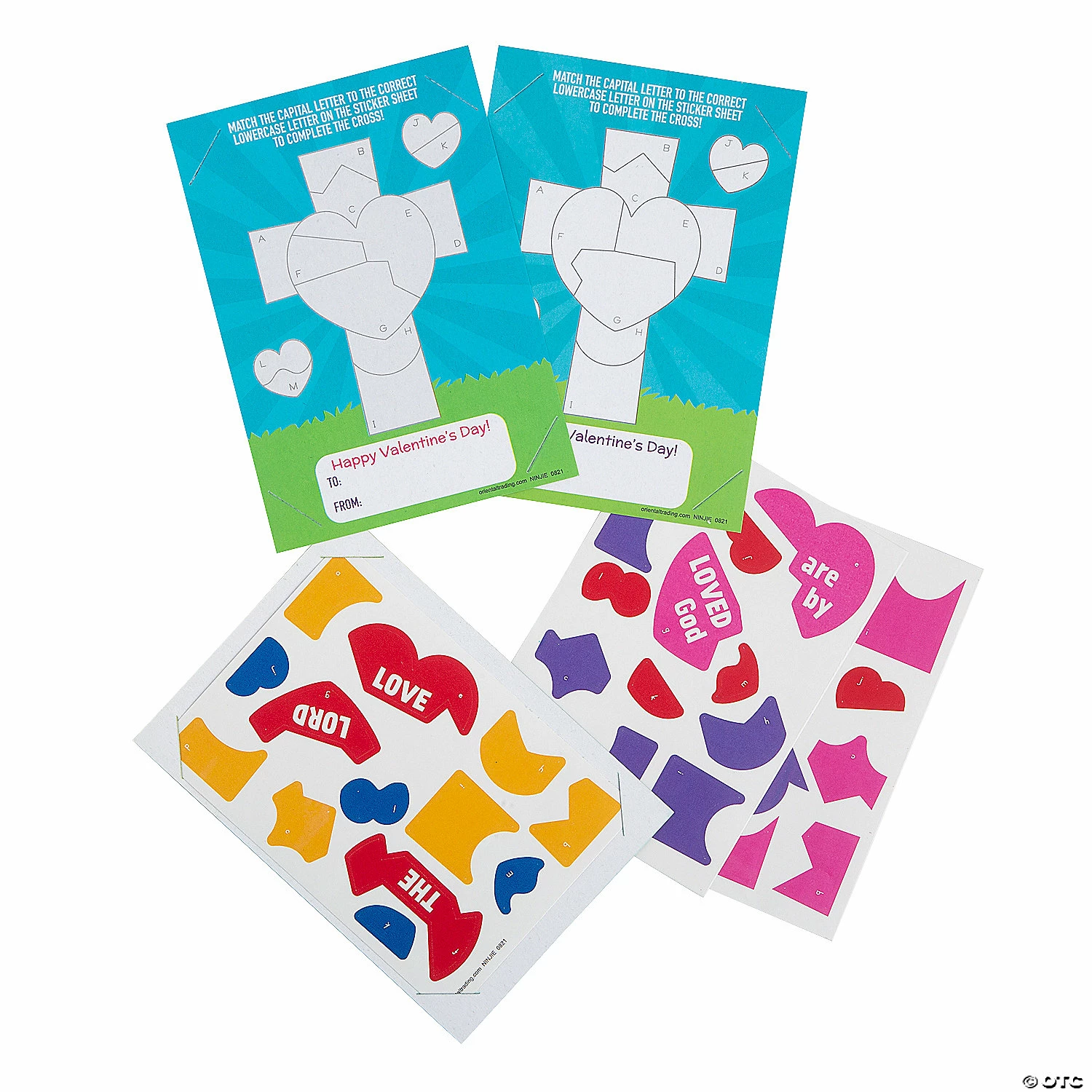 Flash Sale π Cross Mosaic Mini Sticker Scene Valentine Cards - 24 Pc. π 4 Flash Sale π Cross Mosaic Mini Sticker Scene Valentine Cards - 24 Pc. π - Image 2