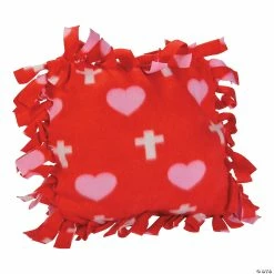 New 🥰 Cross Print Tied Fleece Pillow Craft Kit - Makes 6 🎁