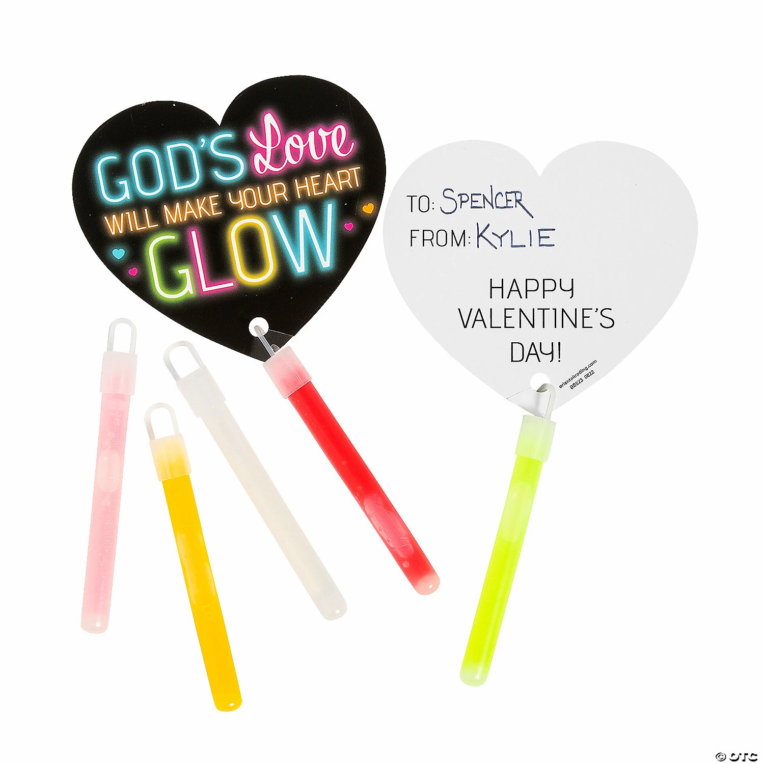Wholesale ✨ Glow Sticks Valentine Exchanges with Religious Card for 12 🧨 4 Wholesale ✨ Glow Sticks Valentine Exchanges with Religious Card for 12 🧨 - Image 2