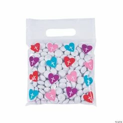 New ⌛ Hearts & Crosses Resealable Mask Storage Bags - 50 Pc. 🛒