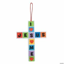 Discount ⭐ “I Love Jesus, Jesus Loves Me” Cross Craft Kit- Makes 12 😉