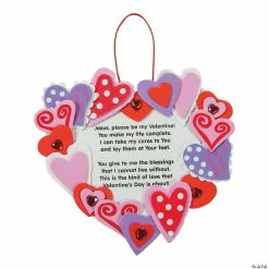 Coupon 🌟 Inspirational Valentine Wreath Craft Kit- Makes 12 🛒