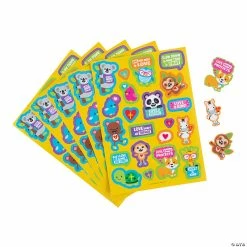 Buy 🎁 Religious Animal Valentine’s Day Sticker Sheets - 24 Pc. 🎁