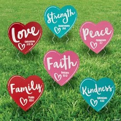 Best reviews of 🔥 Religious Heart-Shaped Yard Signs – 6 Pc. 🤩
