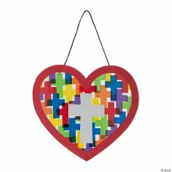 Promo ✨ Religious Heart with Crosses Sign Craft Kit – Makes 12 😉