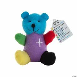 oriental trading shop 11 Cheap ⌛ Religious Rainbow-Colored Stuffed Bears - 12 Pc. ❤️