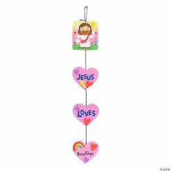 Flash Sale ✨ Religious Valentine Jesus Loves Me Mobile Craft Kit - Makes 12 💯