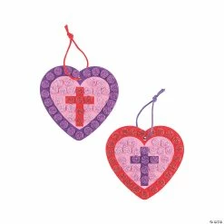 Best Sale ⭐ Religious Valentine Mosaic Ornament Craft Kit - Makes 12 😉