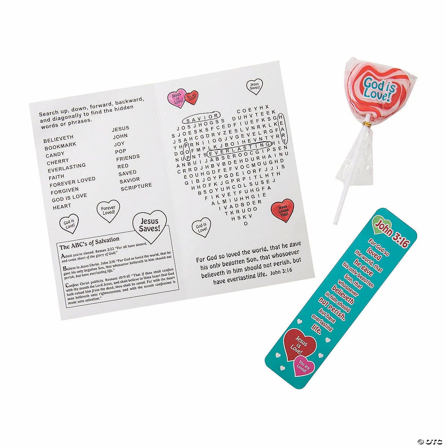 New π Scripture π¬ Candyβ’ John 3:16 Heart Lollipop & Bookmark π 4 New π Scripture π¬ Candyβ’ John 3:16 Heart Lollipop & Bookmark π - Image 2
