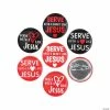 Discount 🎁 Serve with a Heart Like Jesus Mini Buttons - 48 Pc. ✔️ -oriental trading shop serve with a heart like jesus mini buttons 48 pc 13935684