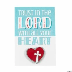 Discount ✨ Trust In the Lord with All Your Heart Pins with Card - 36 Pc. ✨