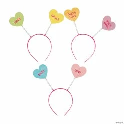 Cheapest 🌟 Valentine’s Day Party Religious Conversation Hearts Head Boppers - 12 Pc. 🛒